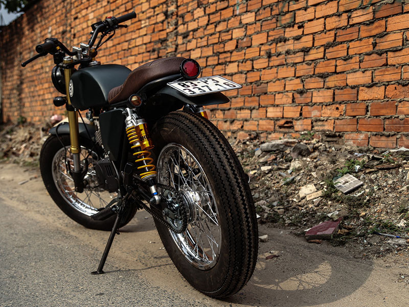 Suzuki GN125 độ phong cách tracker của biker Sóc Trăng